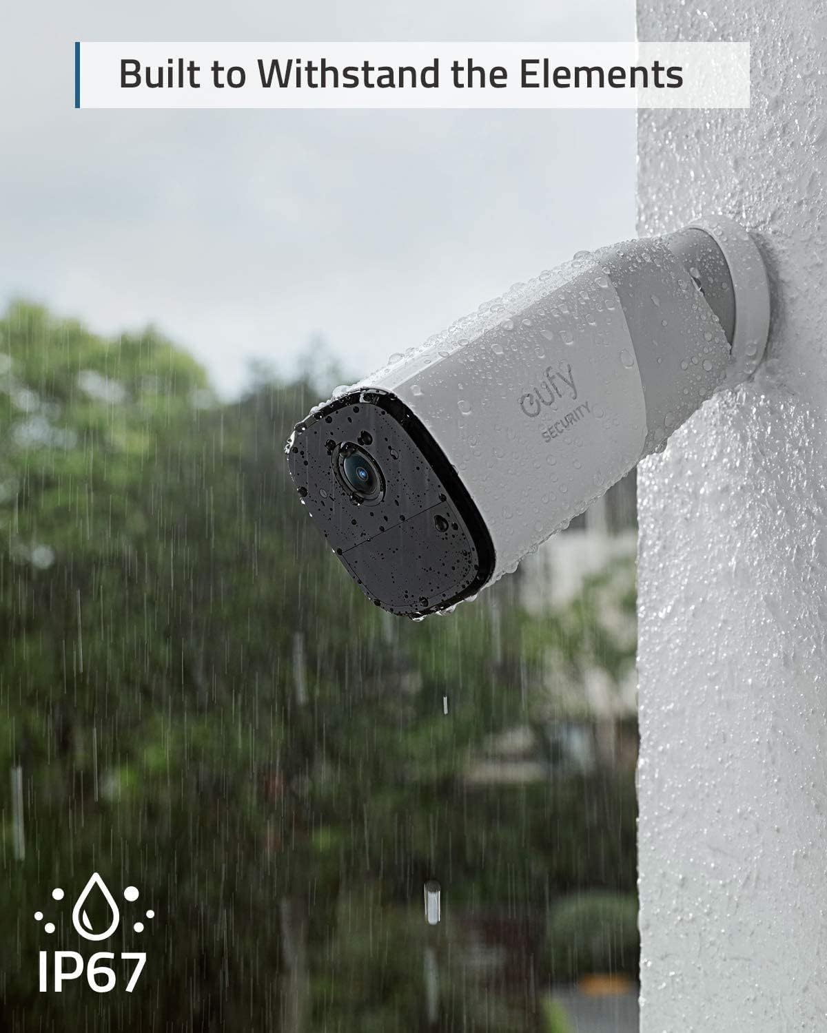 2K White Indoor/Outdoor 2-Camera Security System X728244