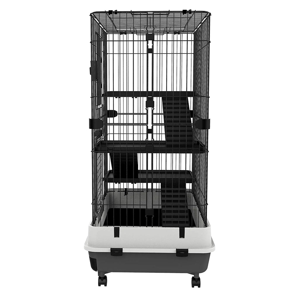 X-Large 43” 4-Story Indoor/Outdoor Rabbit Guinea Pig Hutch Cage with Washable Tray K842