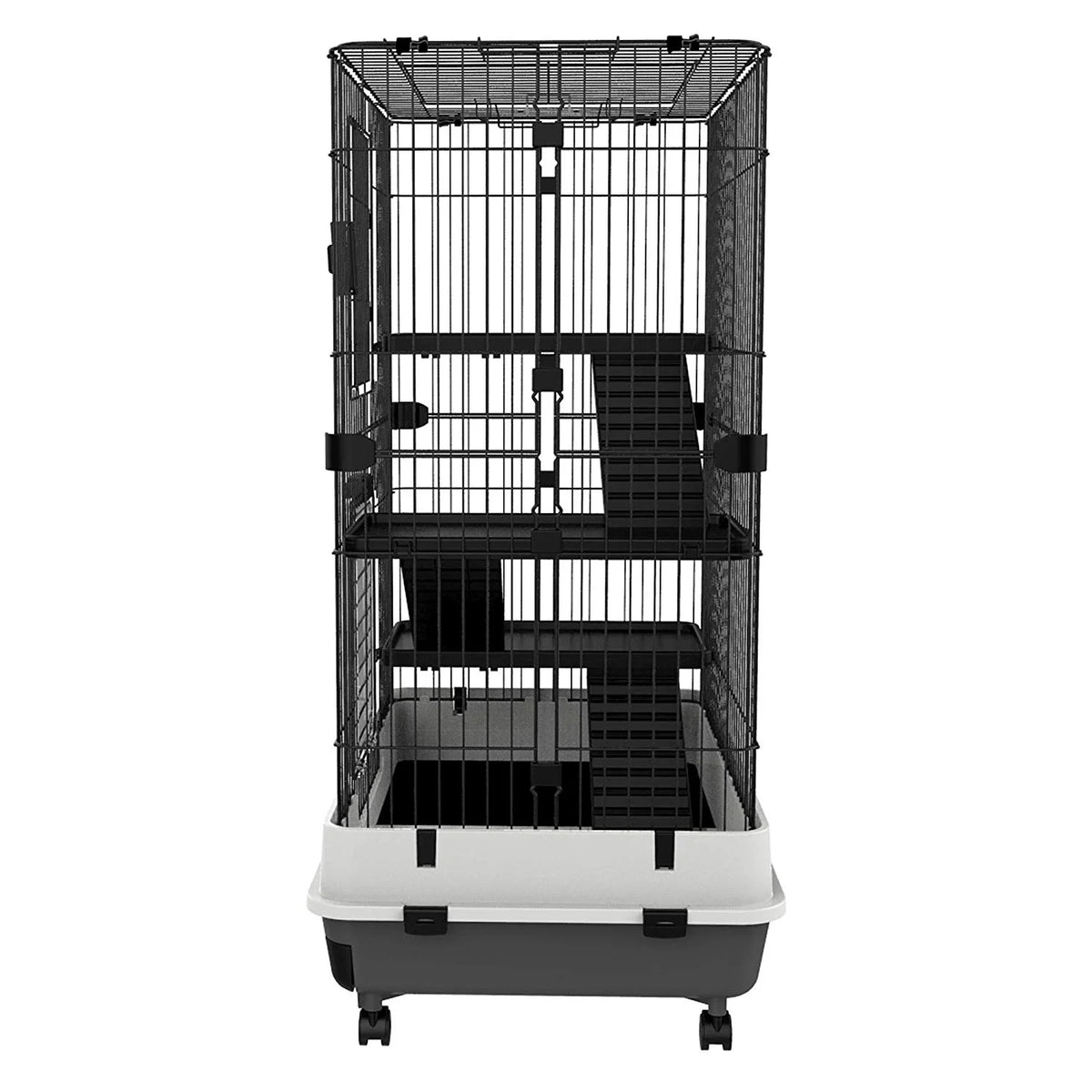X-Large 43” 4-Story Indoor/Outdoor Rabbit Guinea Pig Hutch Cage with Washable Tray K842