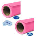 2 Pack Seamless Background Paper, 86x22 Wide x 36& Tulip, #37 - with Microfiber Cleaning Cloth L7562