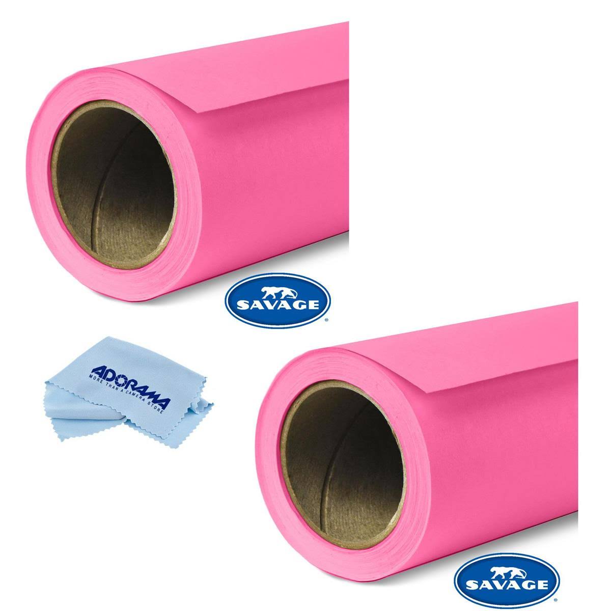 2 Pack Seamless Background Paper, 86x22 Wide x 36& Tulip, #37 - with Microfiber Cleaning Cloth L7562