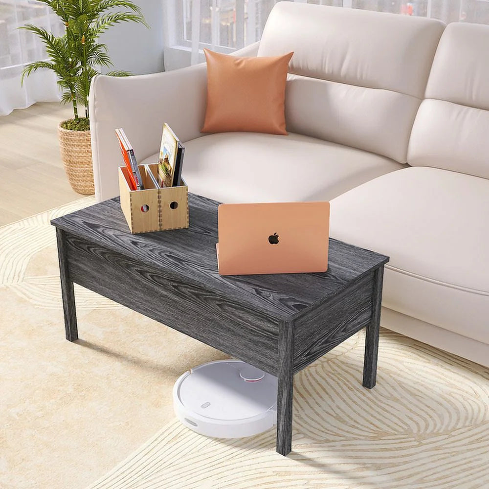 Wood Rectangle Lift Top Coffee Table with Storage E81956