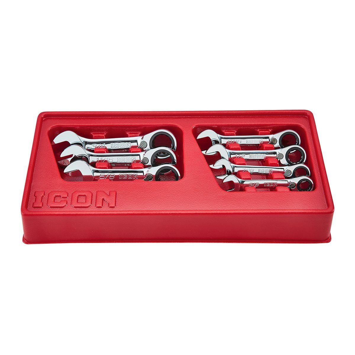 7 Piece SAE Ratcheting Combination Wrench Set X84802