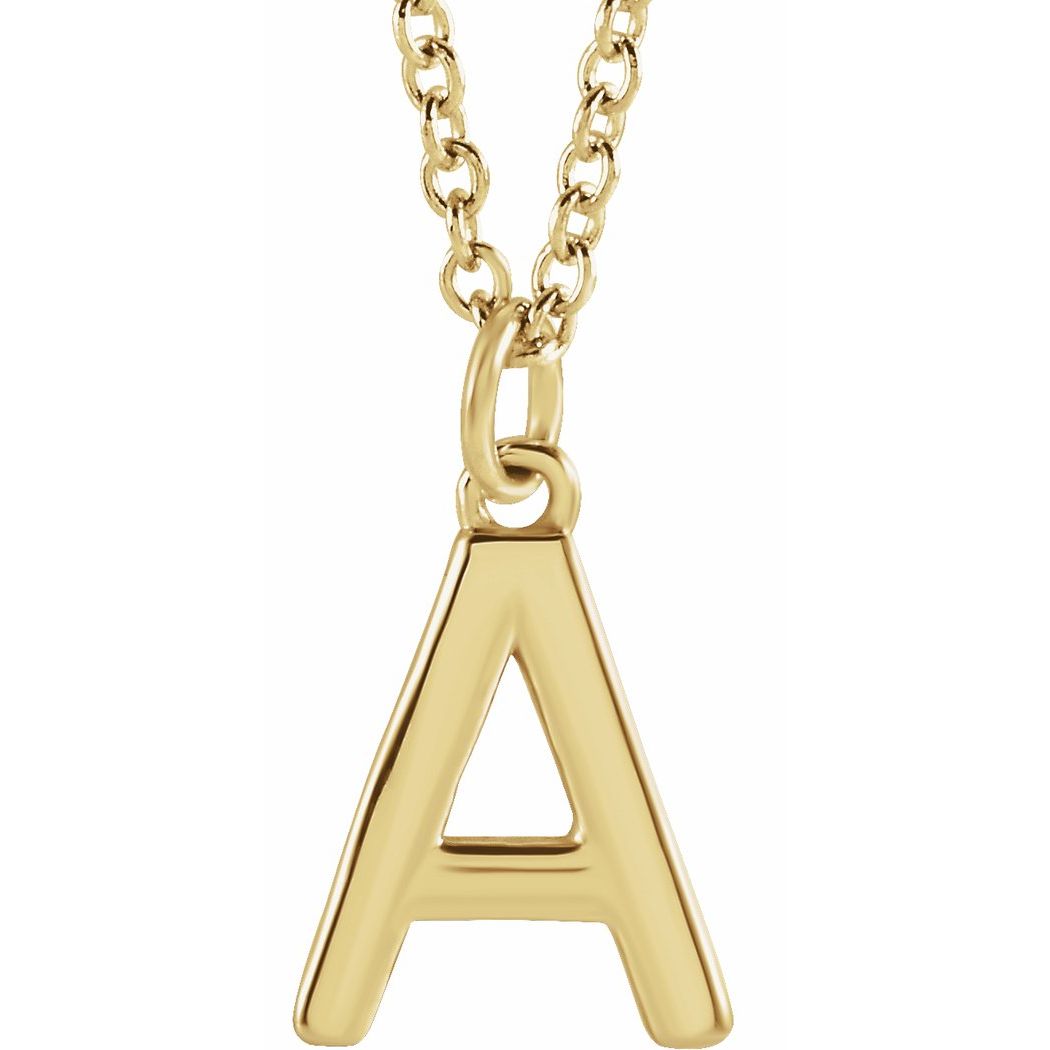 14k Yellow Gold Initial Dangle Necklace Jewelry P456250