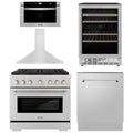 36 Gas Range, Range Hood, Microwave Drawer, Dishwasher and Wine Cooler I589