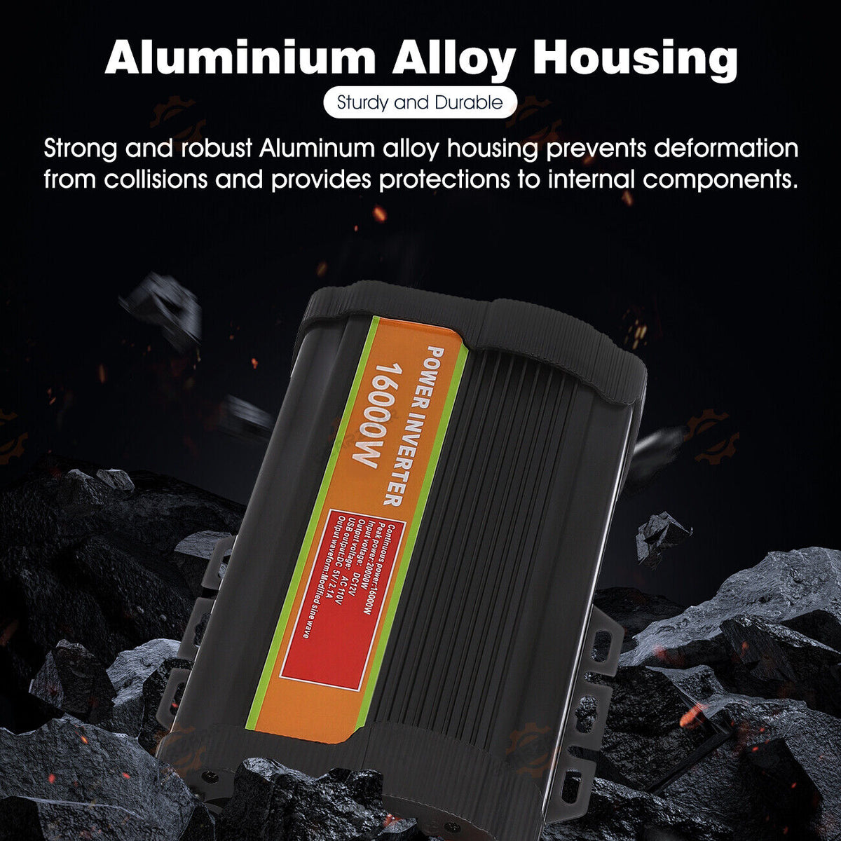 16000W Peak Pure Sine Wave Power Inverter DC 12V to AC 110/120V W4481