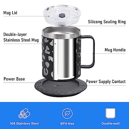 Self Heating Coffee Mug 17oz Black Q9637