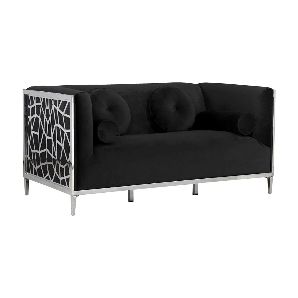 Black Velvet Loveseat C443084