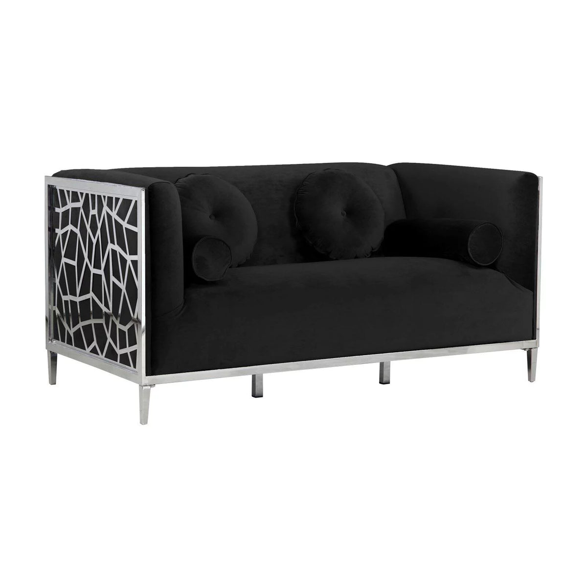 Black Velvet Loveseat C443084