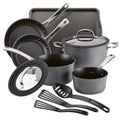11 Piece Black Hard Anodized Nonstick Cookware Set P872354