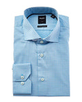 Blue Trim Fit Dress Shirt Q296348