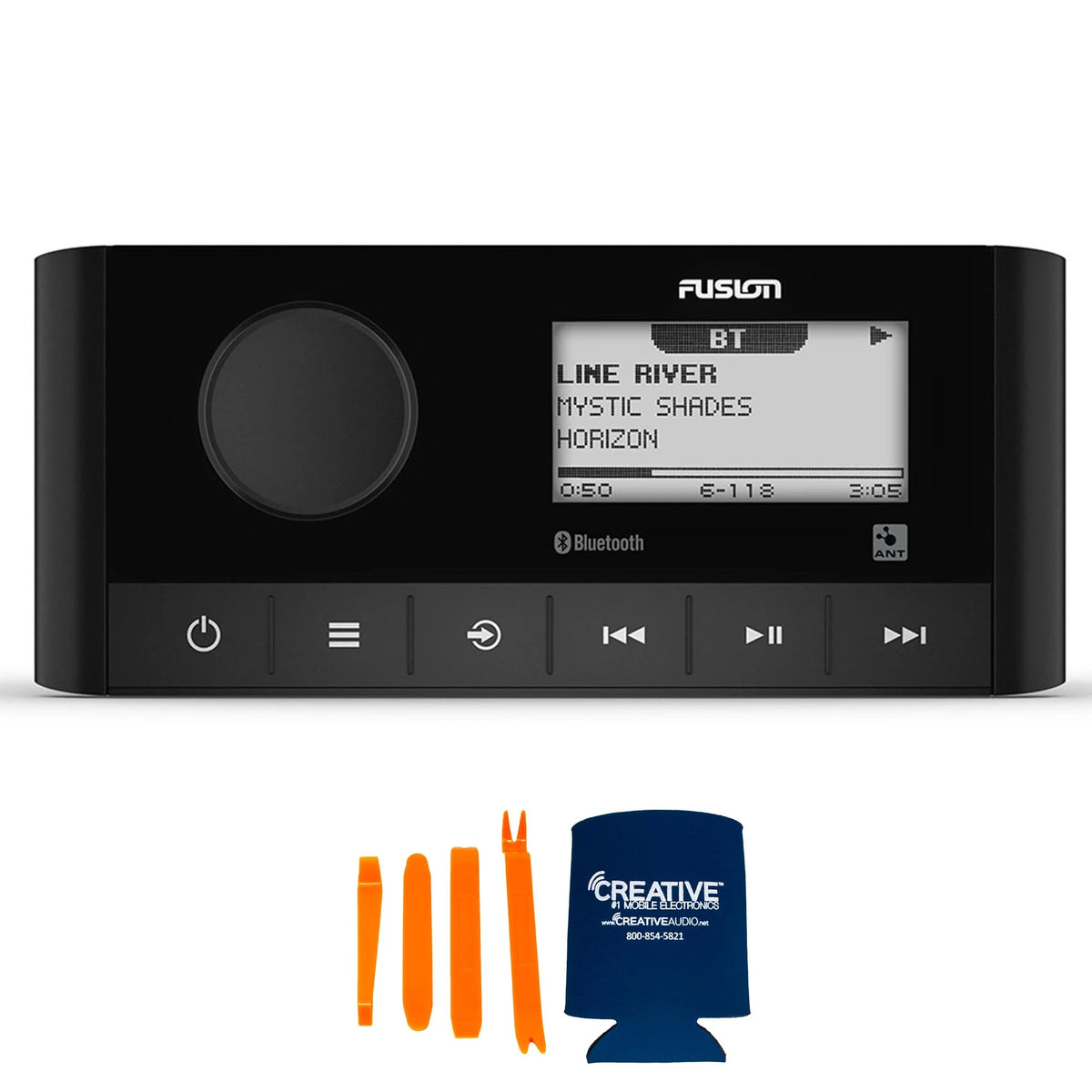 Marine Stereo with 2 Pair of 6.5" White Grill Marine Speakers with RGB Lighting Z10925