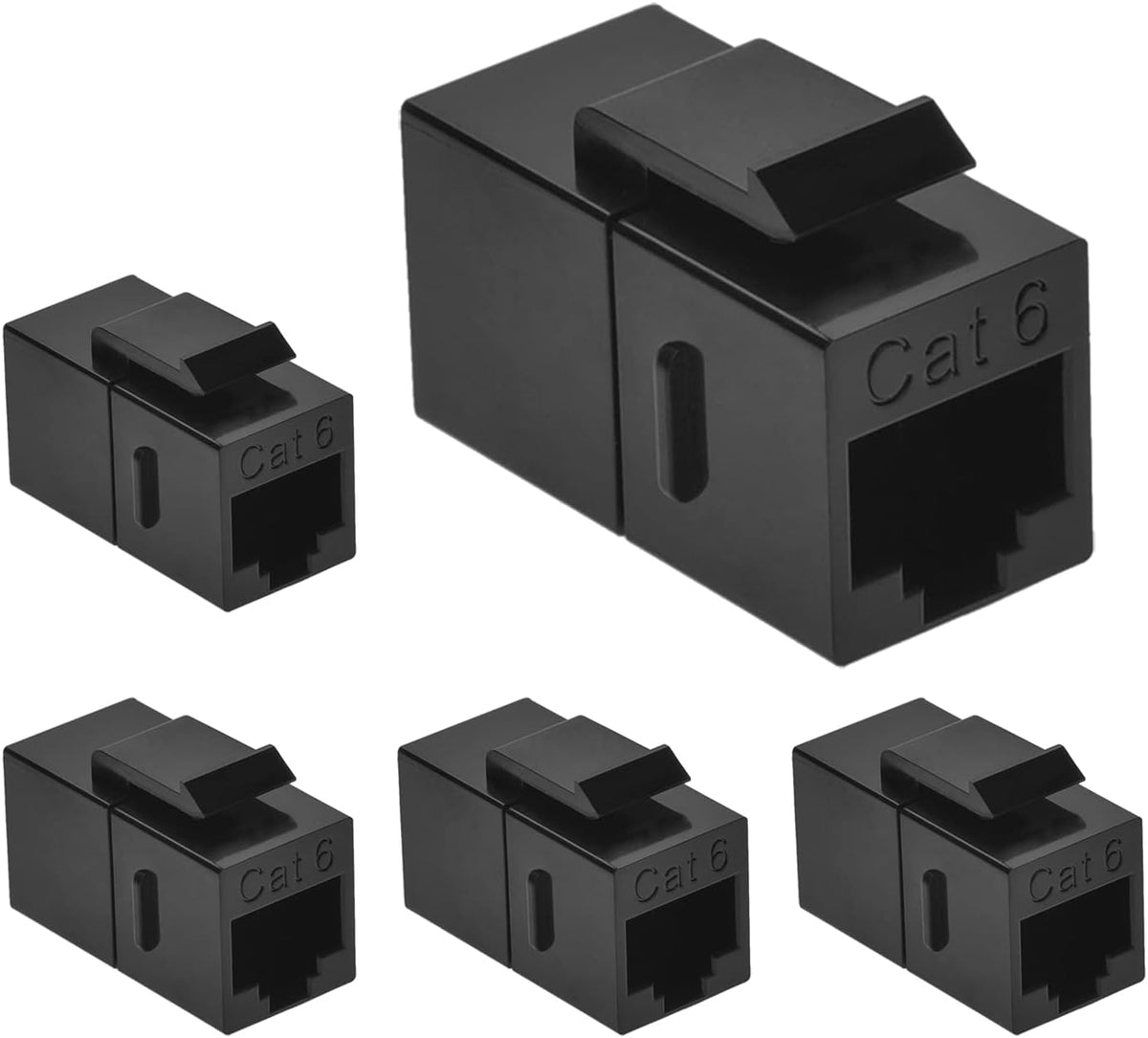 Cat.6 RJ45 Inline Coupler Female-Female 50-Pack Orange T5267