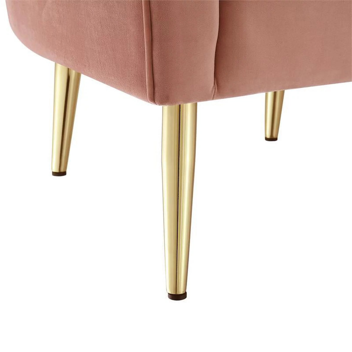 Blush Gold Velvet Accent Slipper Chair O842