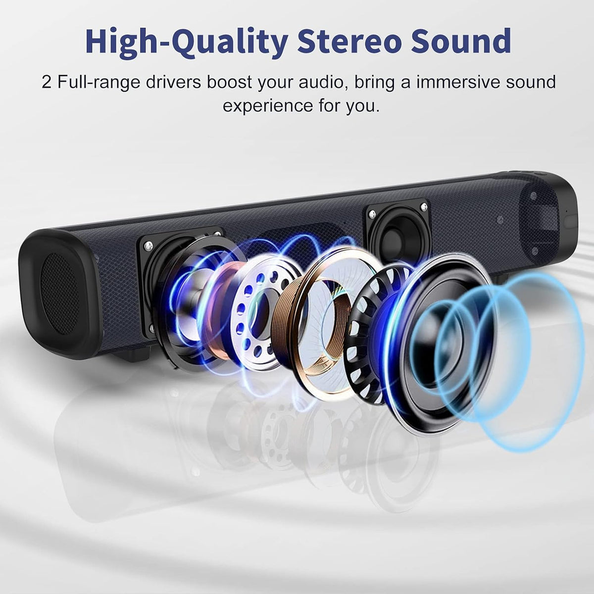 2 Pc 16-Inch Sound Bar with Wireless Bluetooth 5.0 L79814