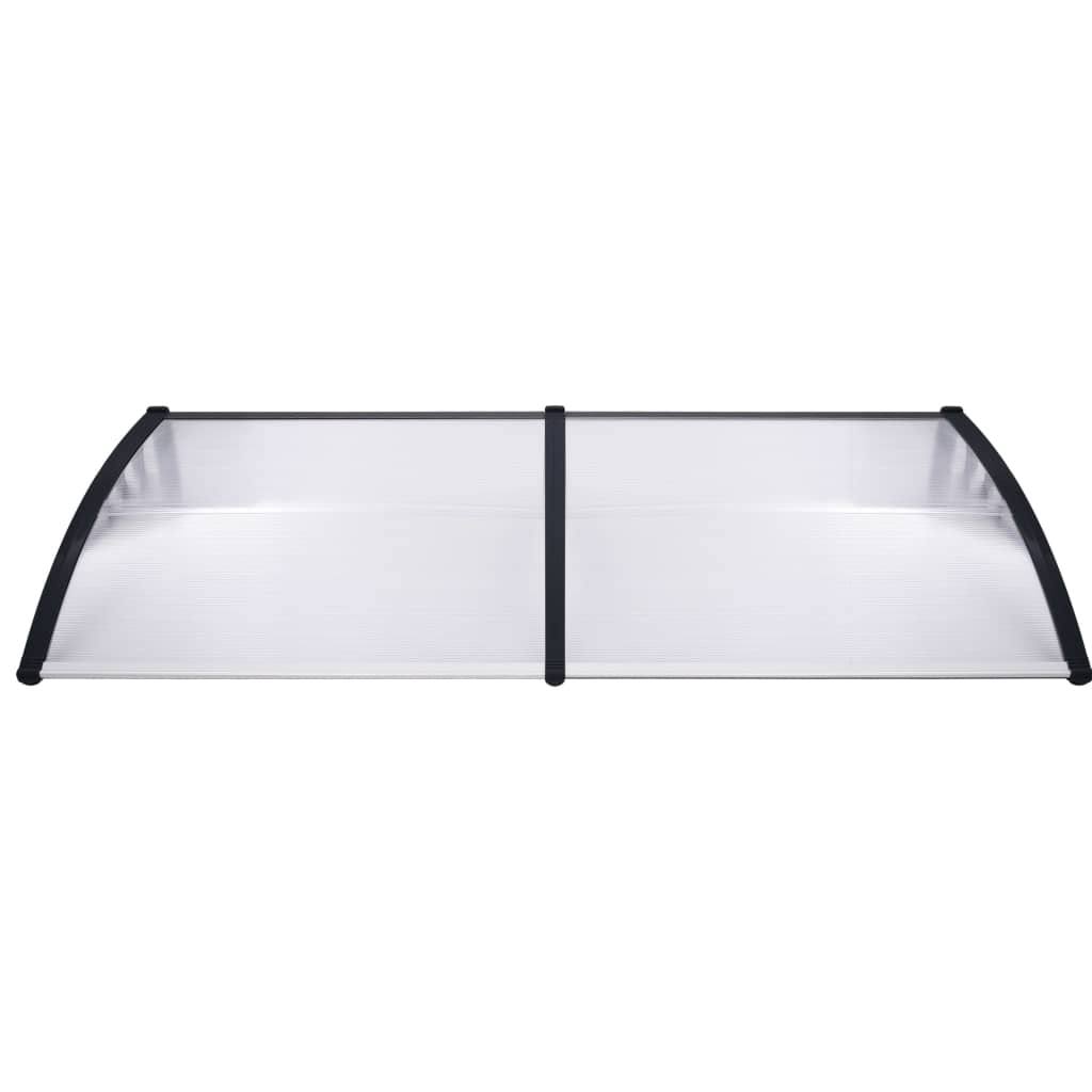 Door Canopy Black and Transparent 118.1x22x31.5x22 PC M772