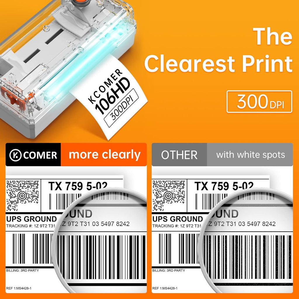 Thermal Shipping Label Printer 300DPI 4x6 V91611