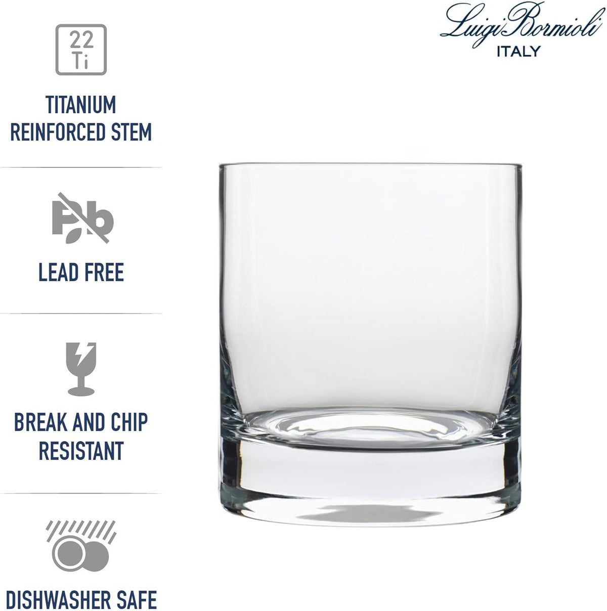 Set of 4 Double Old Fashioned Glasses, 13.5 fluid ounce D1885