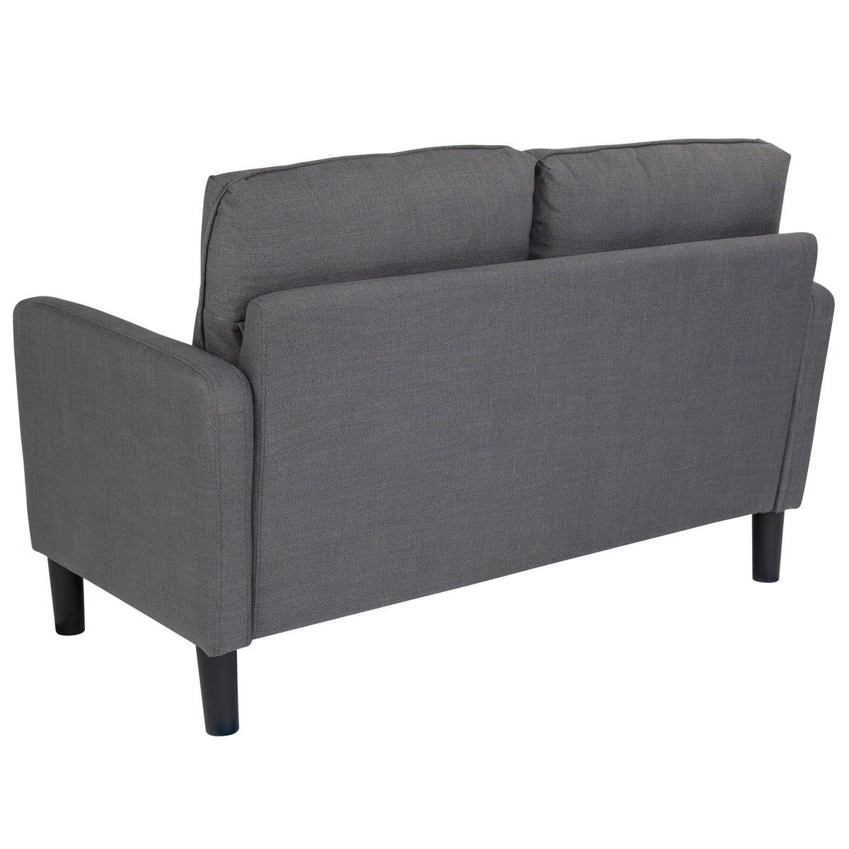 Brown Leather Straight Arm Loveseat G6632