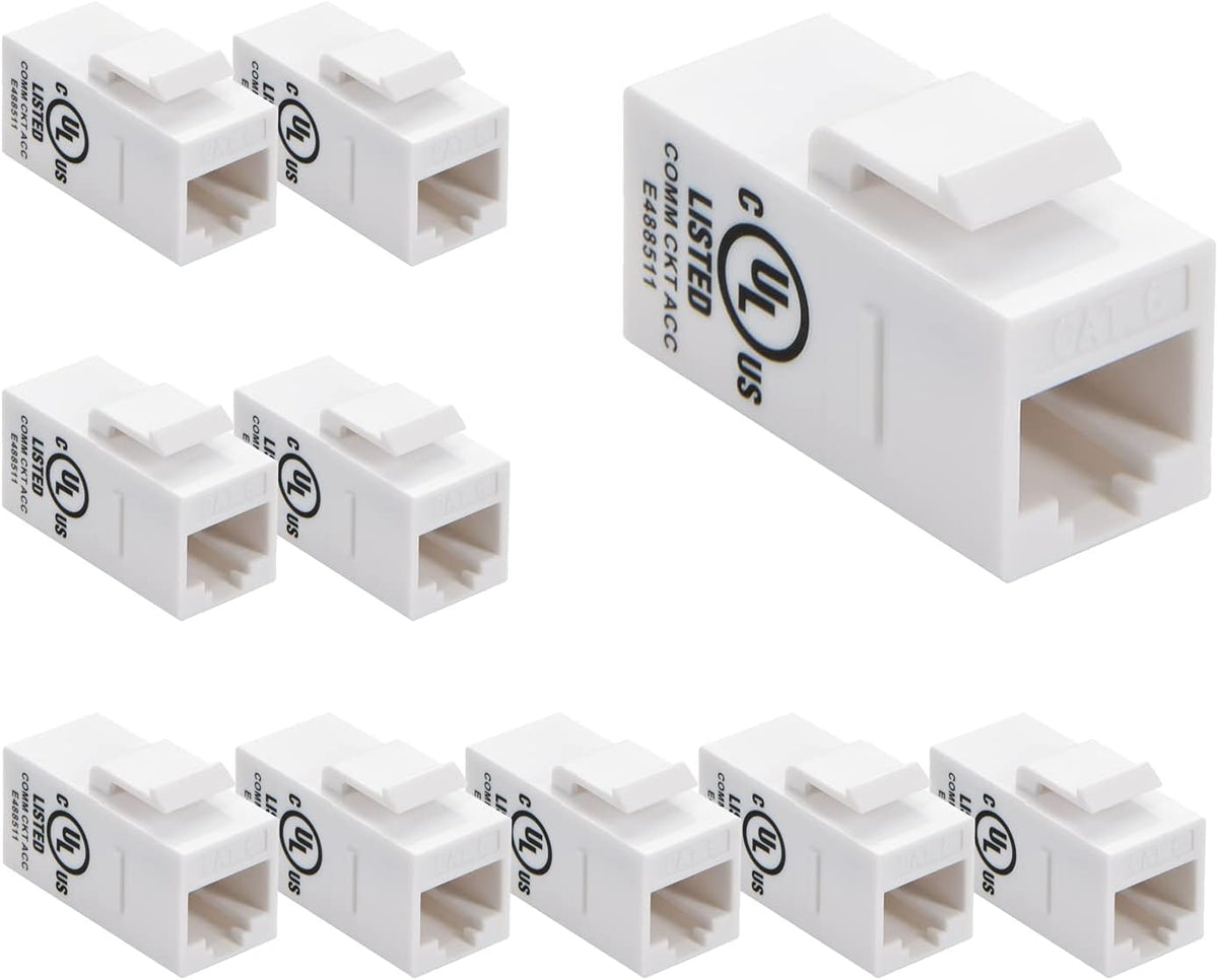 Cat.6 RJ45 Inline Coupler Female-Female 50-Pack Orange T5267