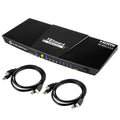 4-Port HDMI KVM Switch with 2 Pcs 5ft KVM Cables D143