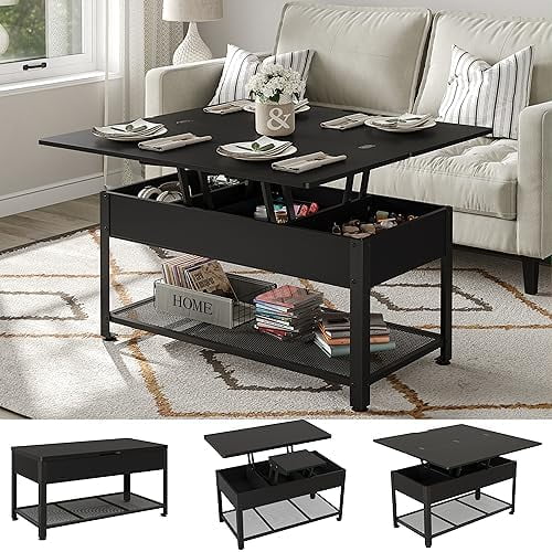 Lift Top Coffee Table with Hidden Compartment U158