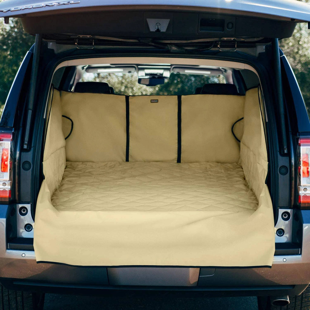 Tan Quilted Full-Size SUV Pet Cargo Liner U57624