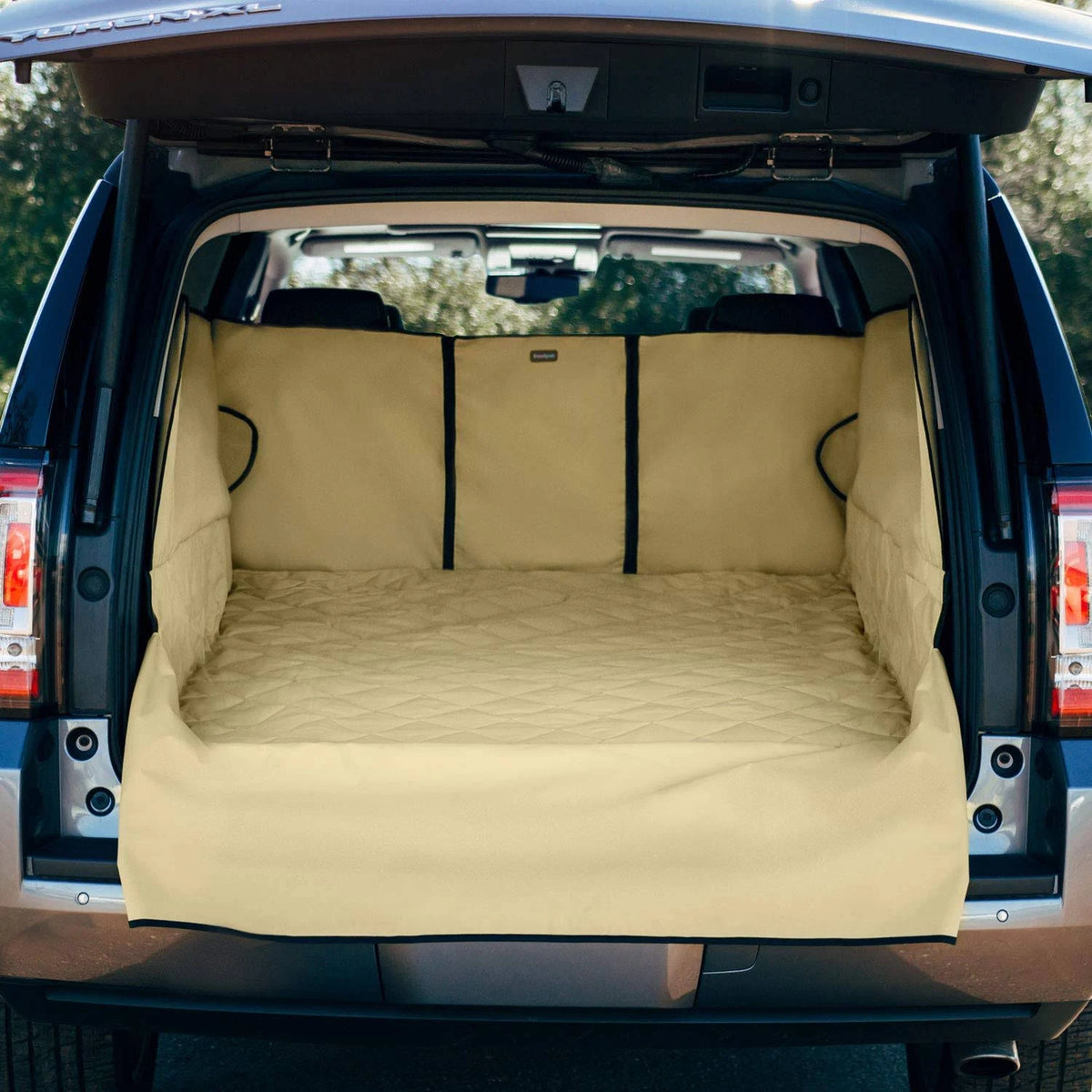 Tan Quilted Full-Size SUV Pet Cargo Liner U57624