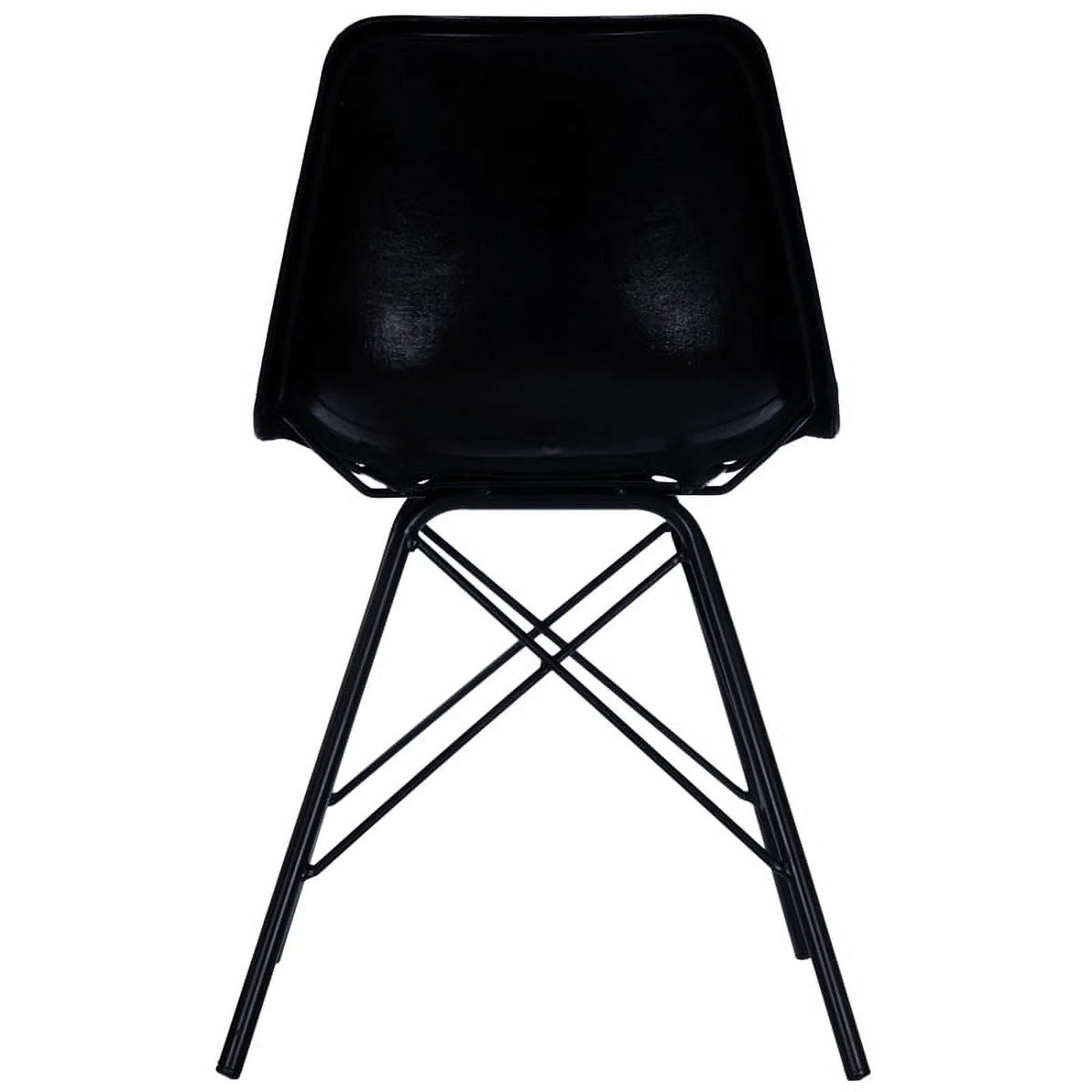 Black Leather Side Chair E212