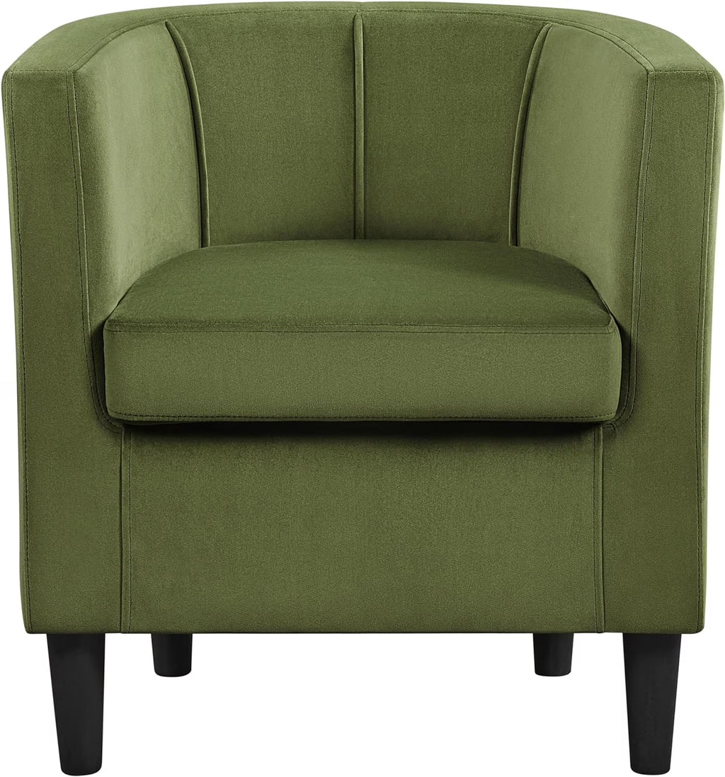 Olive Green Velvet Club Chair P856