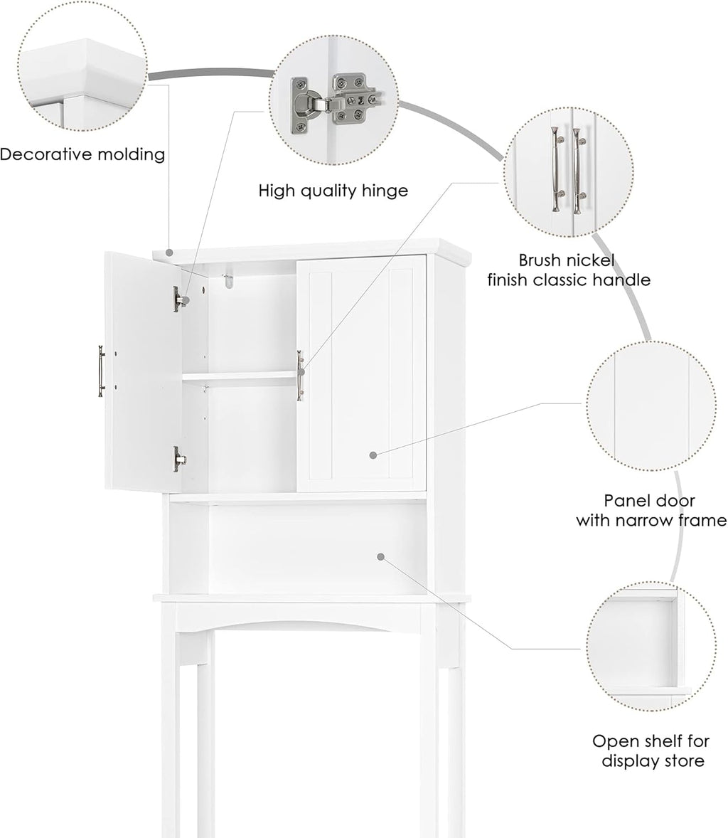 White Over The Toilet Storage Cabinet U62146