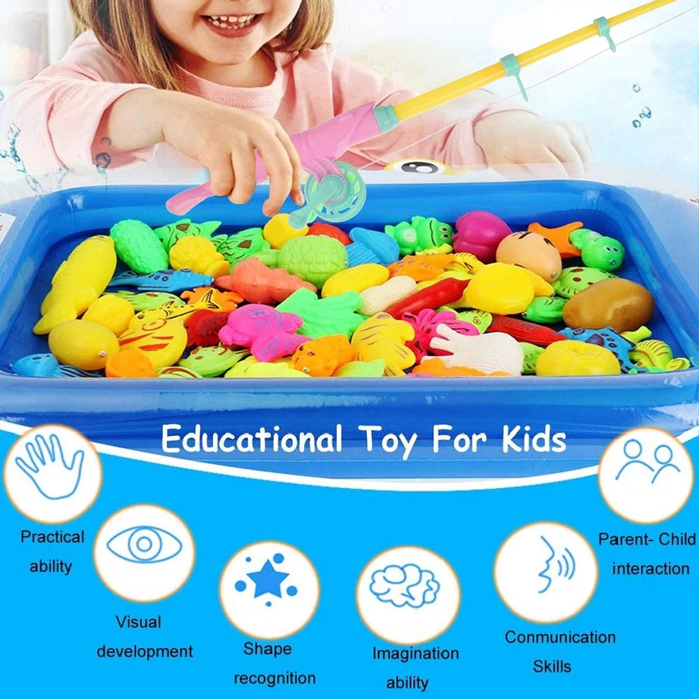 22 Pcs Magnetic Fishing Rod Toy Game Model F9510