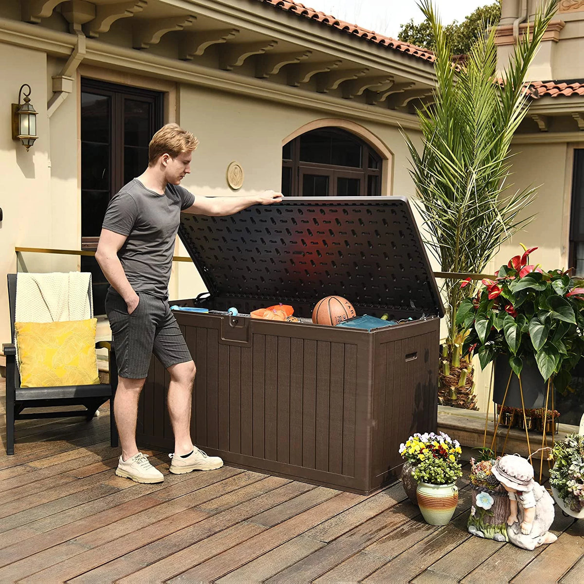 150 Gallon Waterproof Lockable Deck Box T8052