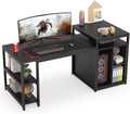 Black Extra Large Computer Desk with Storage Shelf G8887