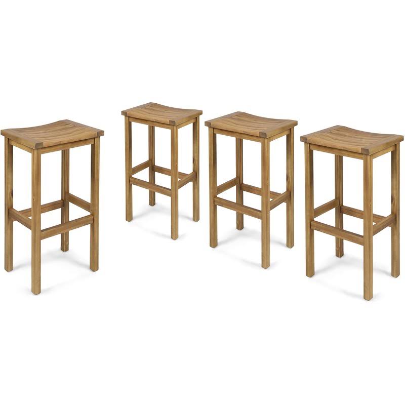Natural Acacia Wood Barstools (Set of 4) P3364