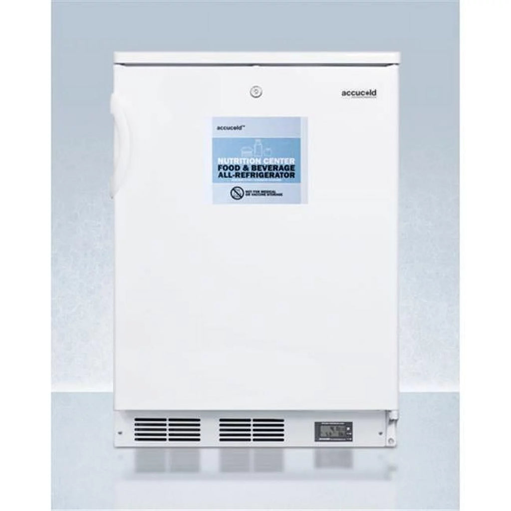 White Built-in or Freestanding All-Refrigerator with Front Lock and Digital Temperature Display H9245