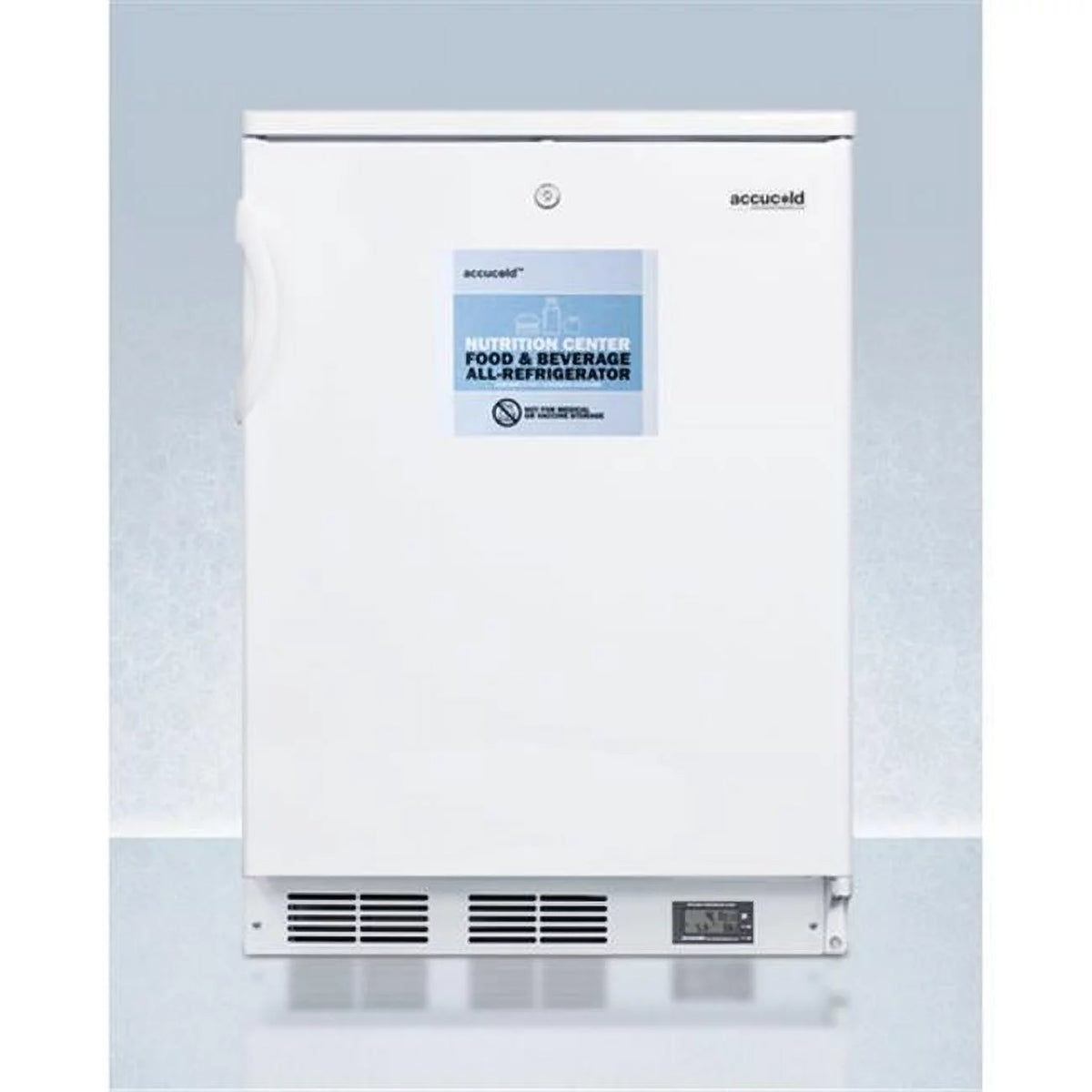White Built-in or Freestanding All-Refrigerator with Front Lock and Digital Temperature Display H9245
