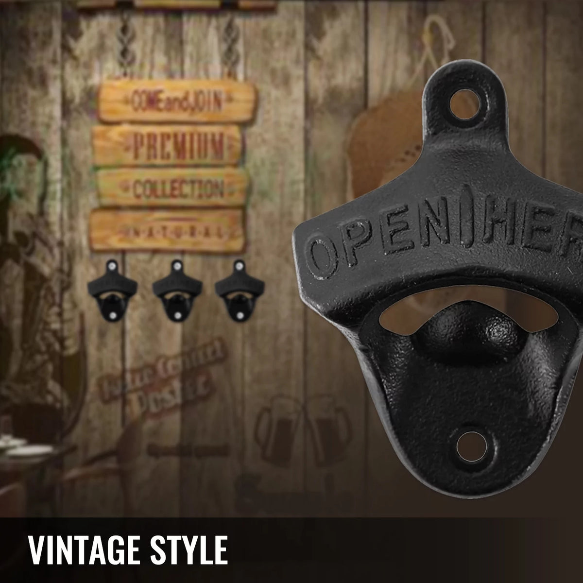 Set of 100pcs Rustic Cast Iron Bottle Opener T94499