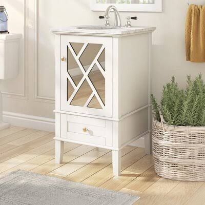 21x22 Single Bathroom Vanity Set White F68479