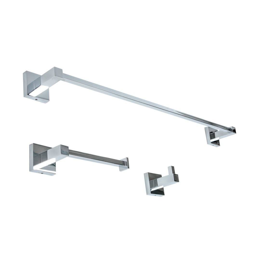 3 Piece Polished Chrome Bathroom Accessory Set R66095