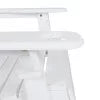 White Acacia Wood Folding Adirondack Chair X8893
