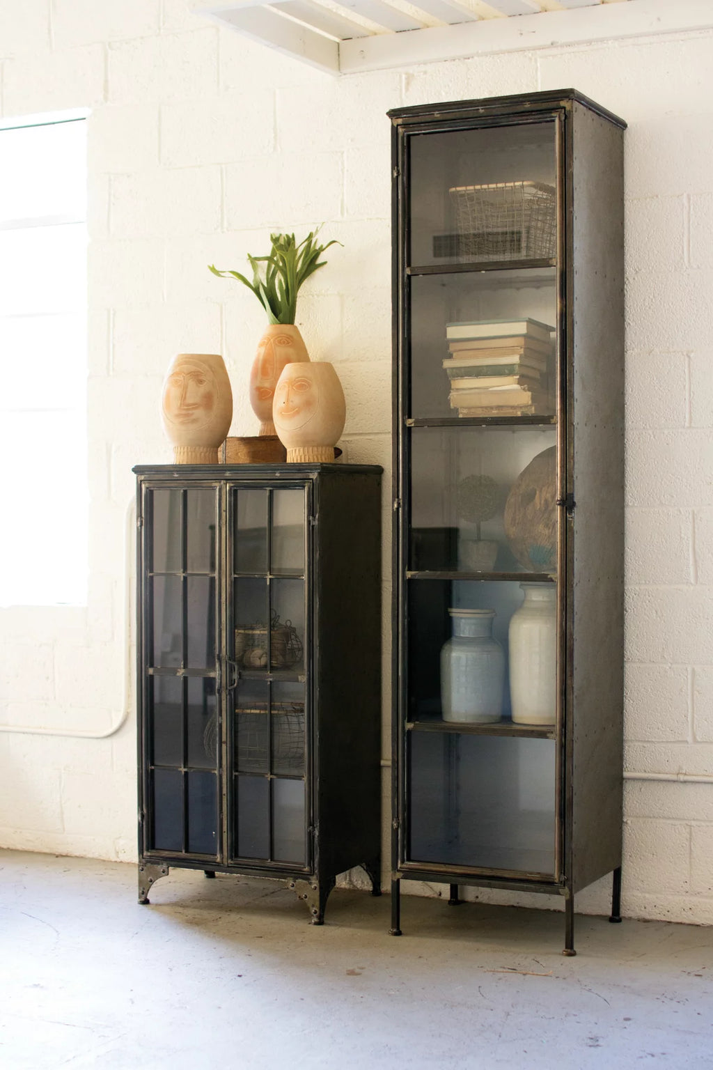 Glass Two Door Apothecary Cabinet N53955