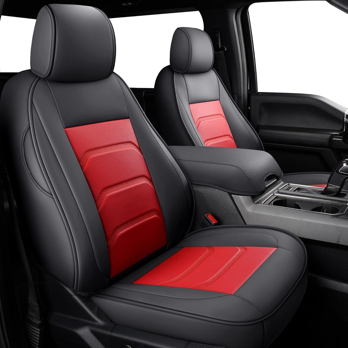 Faux Leather Full Coverage Car Seat Covers Full Set K6573