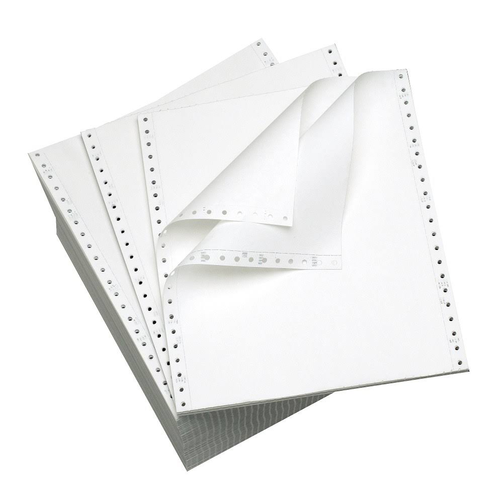 Computer Paper, 2-Part, Carbonless, 9-1/2 inch x 11 inch, 15 lb, White, Carton of 1400 P91050