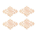 Wood Carved Appliques, 2Pcs Wooden Decorative Onlays, 15x10.5cm M627025