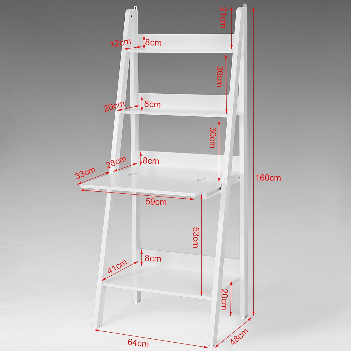 Modern Wood Ladder Bookcase F61273