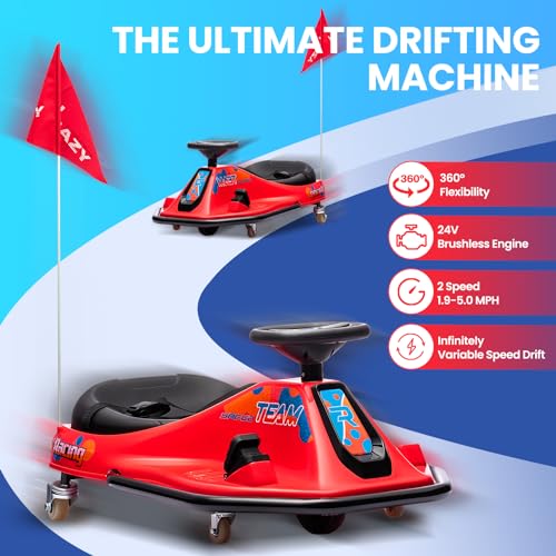 24V Electric Drifting Go Kart for Kids, Black L62433