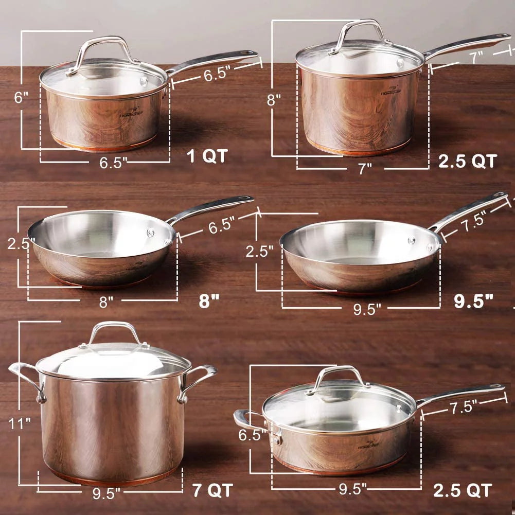10-Piece Nickel Free Stainless Steel Cookware Set P97447