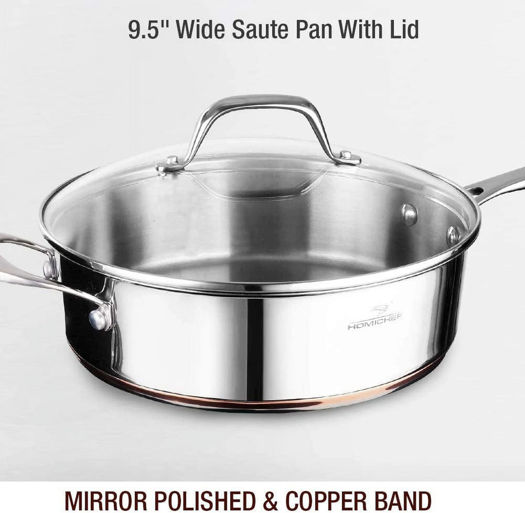 10-Piece Nickel Free Stainless Steel Cookware Set P97447