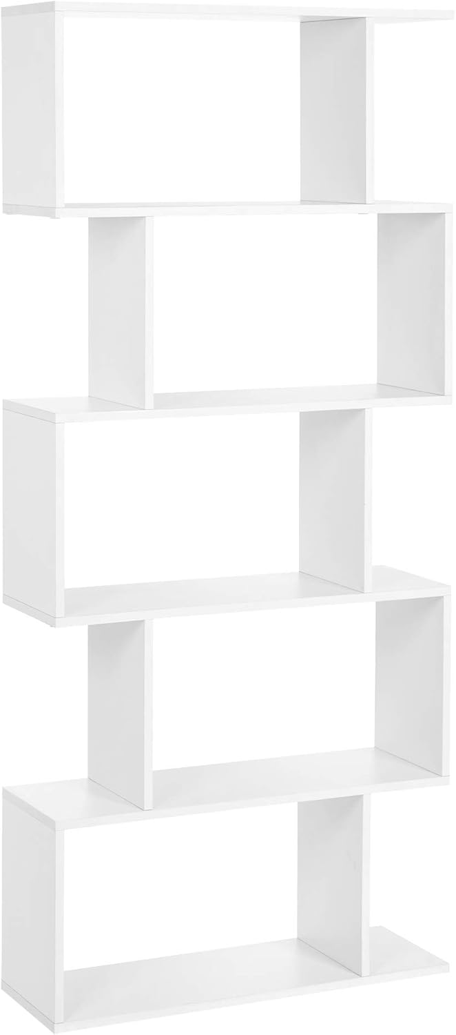 Rustic Brown 5-Tier Wooden Bookcase I449